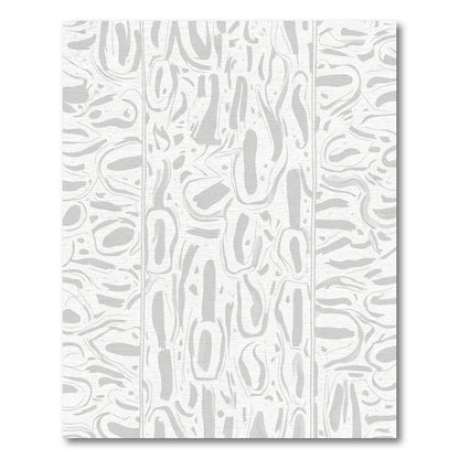 Abstract Gray Brushstroke Organic Rug
