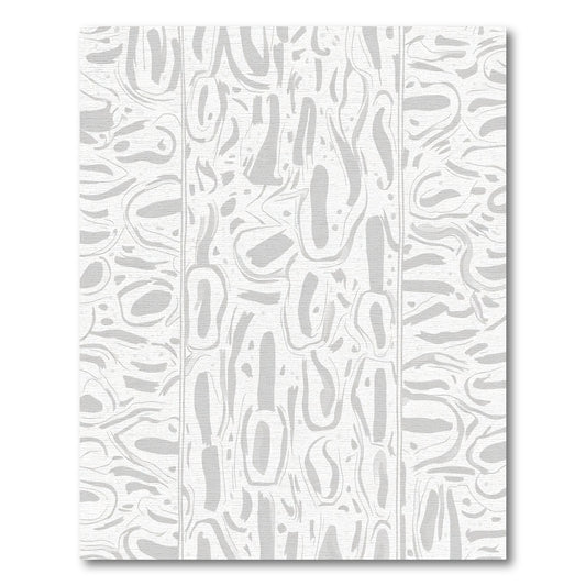 Abstract Gray Brushstroke Organic Rug