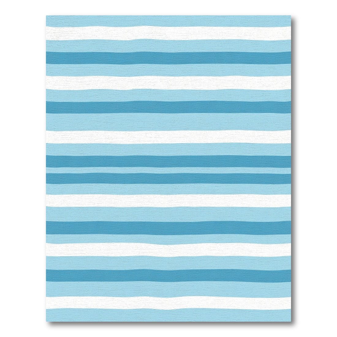 Ocean Blue White Striped Horizon Rug