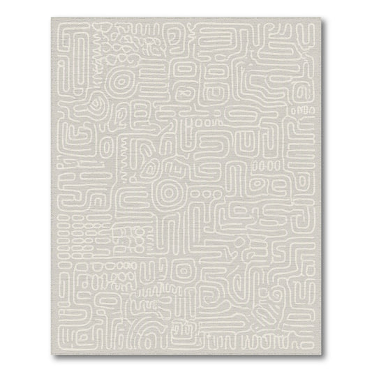 Abstract Area Beige and Neutral Abstract Beige Geometric Area Rug