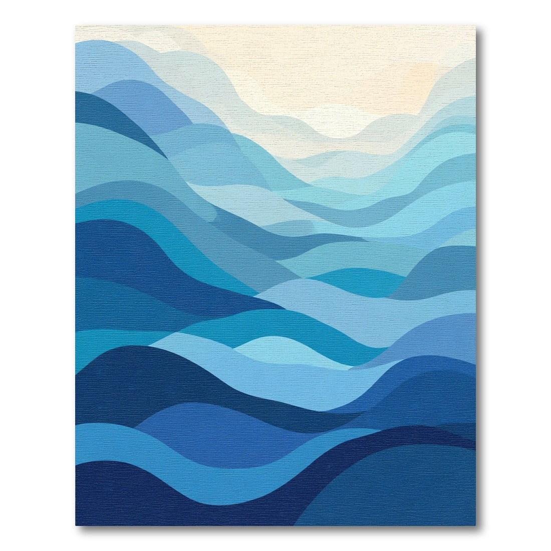 Oceanic Blue Wave Horizon Rug