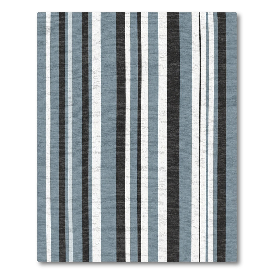 Modern Gray White Black Stripes Rug