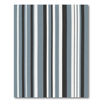 Modern Gray White Black Stripes Rug