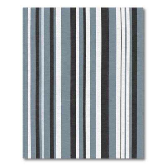 Modern Gray White Black Stripes Rug