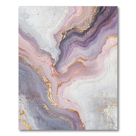 Purple Gold Veined Marble Rug