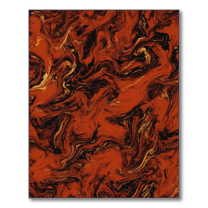Red Marble Swirl Abstract Area Rug