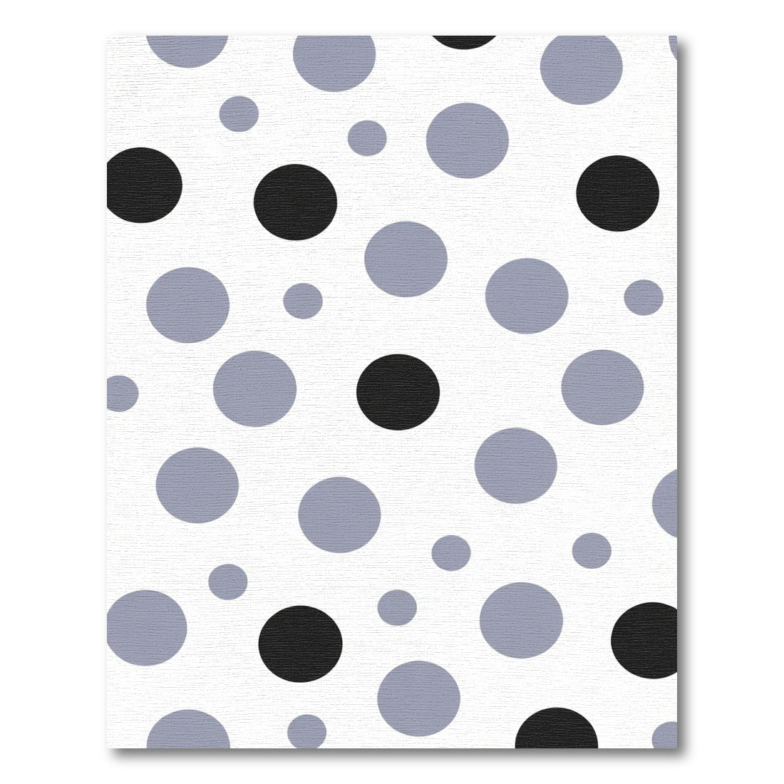Modern Black Gray Polka Dot Accents Rug