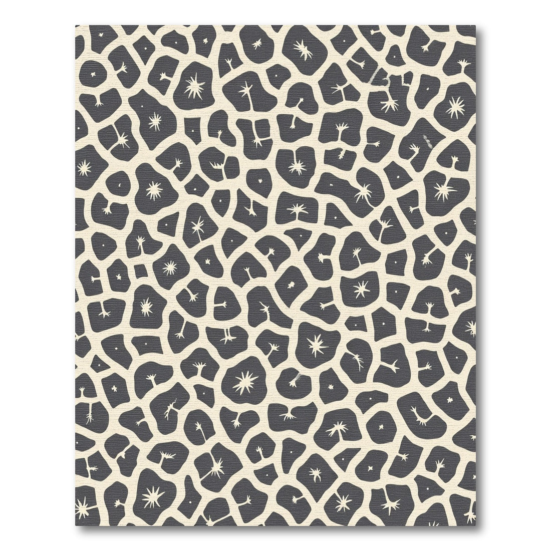 Cream And Charcoal Organic Cell Rug