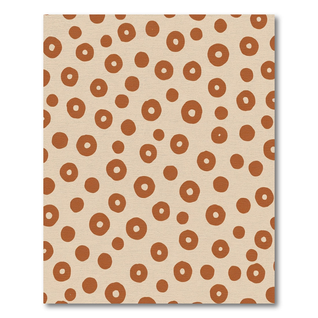 Earthy Terracotta Dot Cluster Rug