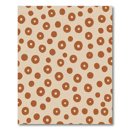 Earthy Terracotta Dot Cluster Rug