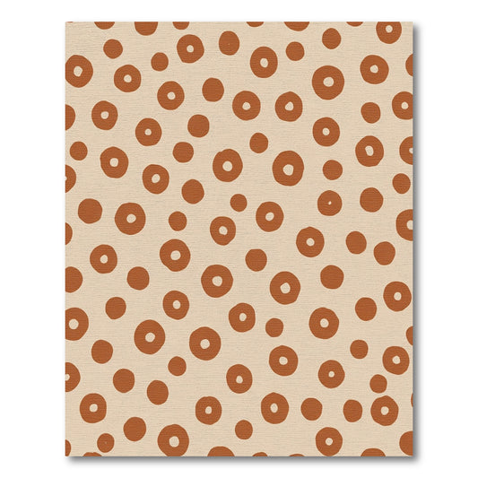 Earthy Terracotta Dot Cluster Rug