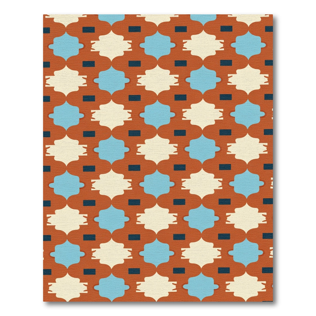 Geometric Quatrefoil Pattern Rug