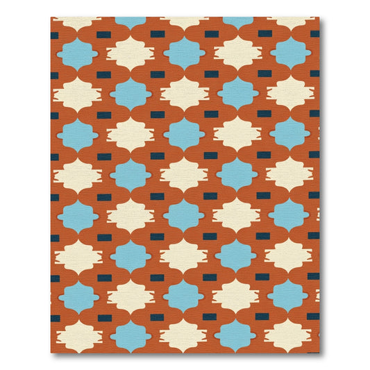 Geometric Quatrefoil Pattern Rug