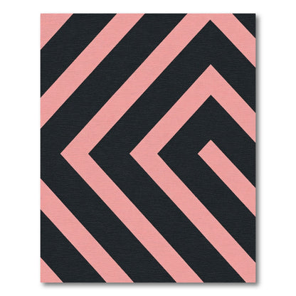 Blush Pink Chevron Pattern Rug