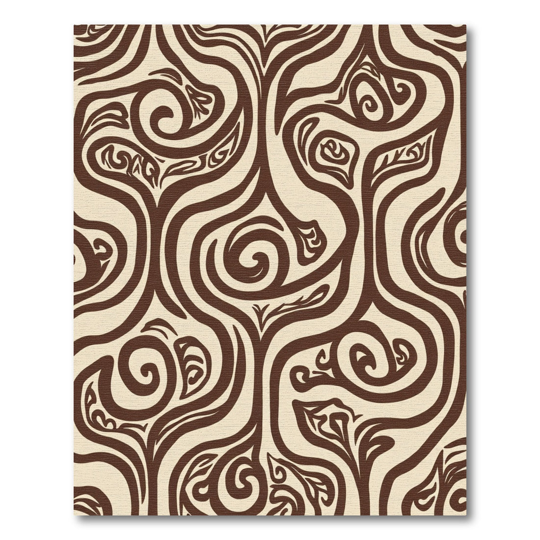 Chocolate Swirl Organic Vine Rug