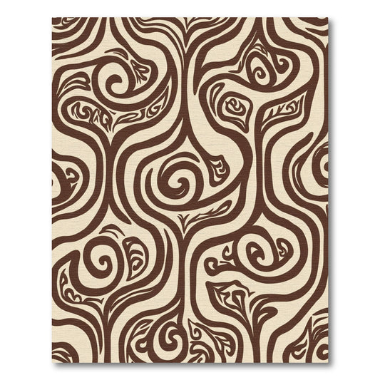 Chocolate Swirl Organic Vine Rug