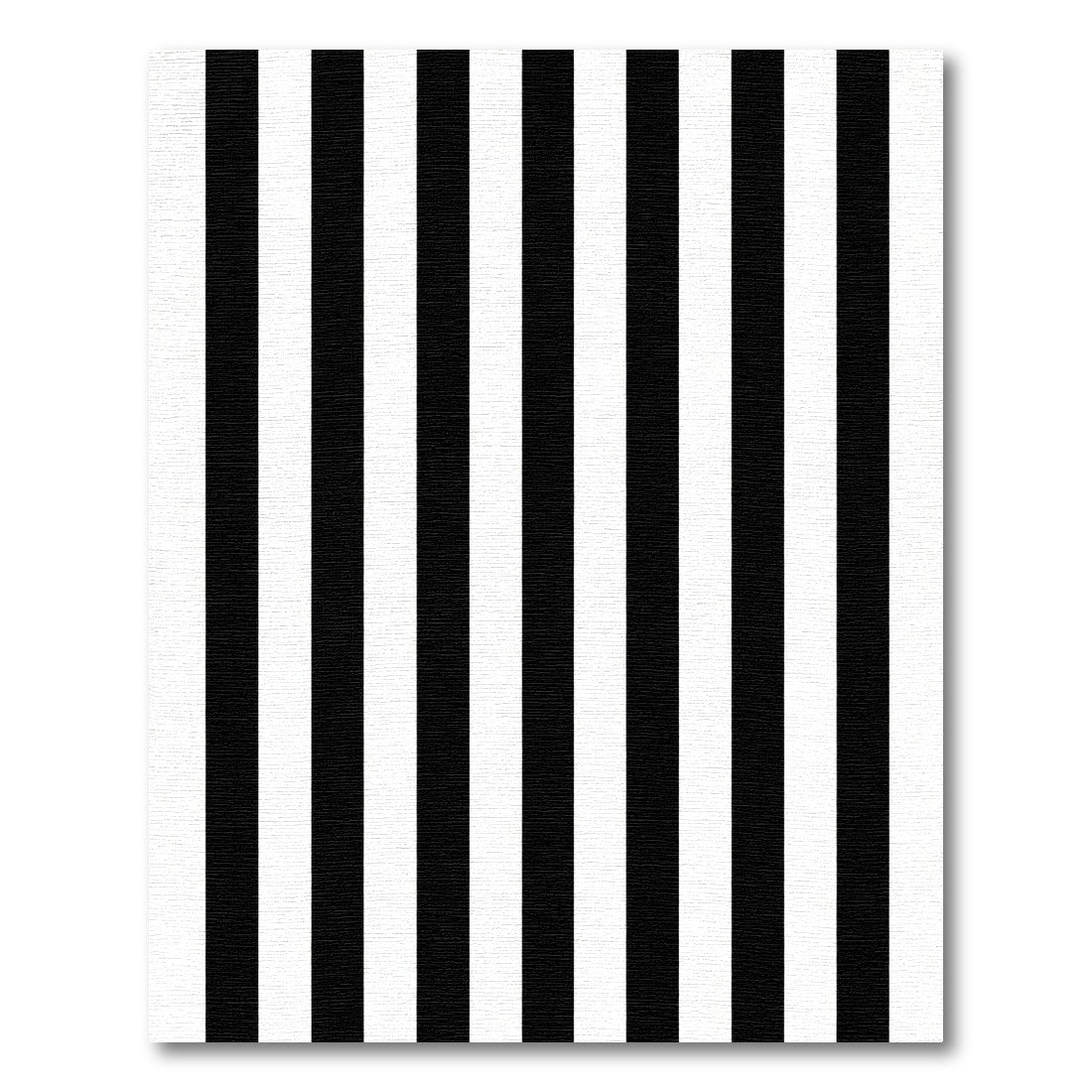 Classic Black White Parallel Lines Rug