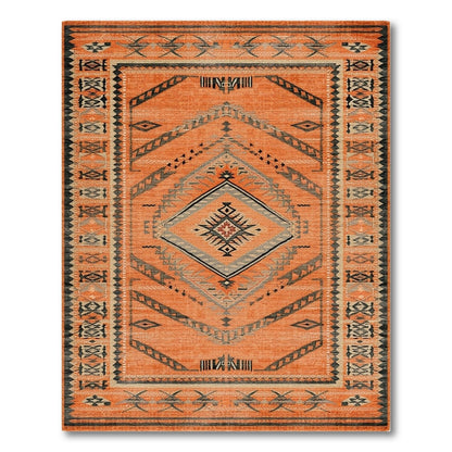 Orange Southwestern Geometric No. 24 Area Rug