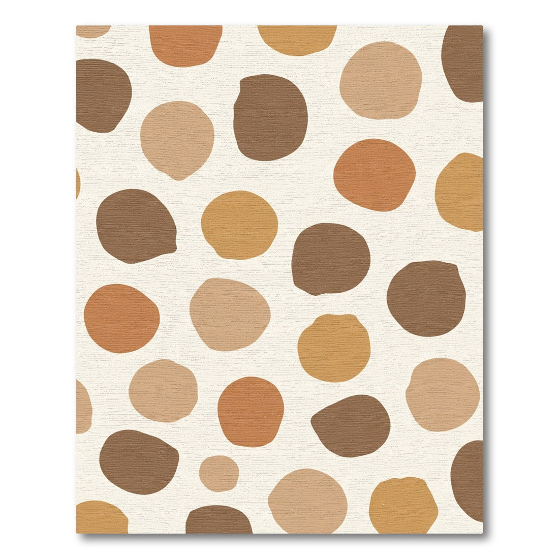 Earthy Tones Abstract Circles Composition Rug