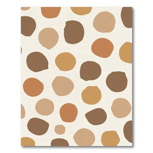 Earthy Tones Abstract Circles Composition Rug