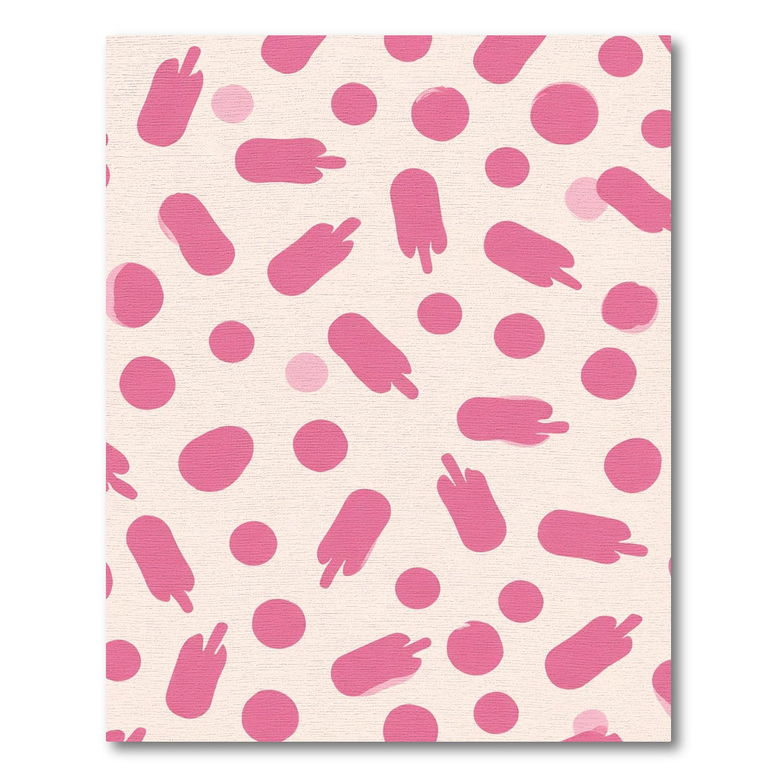 Playful Pink Blob Circles Rug