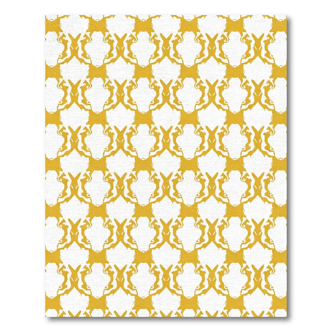 Gold Abstract Repeating Frieze Rug