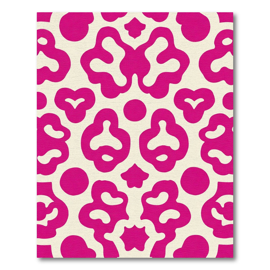 Bold Magenta Floral Abstract Rug