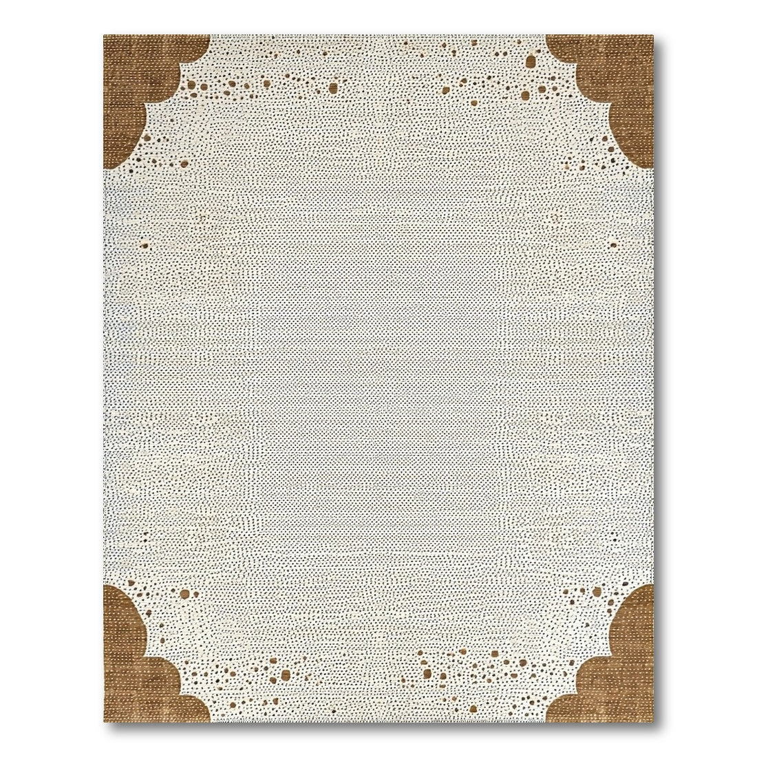 Brown Abstract Dot Area Rug