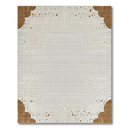Brown Abstract Dot Area Rug