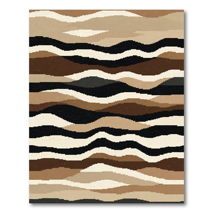 Earthy Tones Wavy Stripe Rug