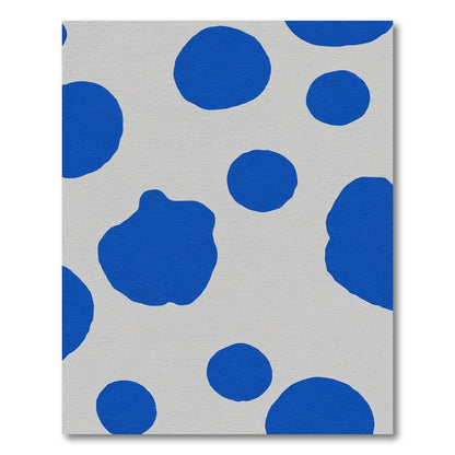 Bold Blue Polka Dot Scatter Rug