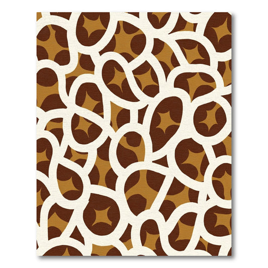 Organic Brown Starburst Chain Rug