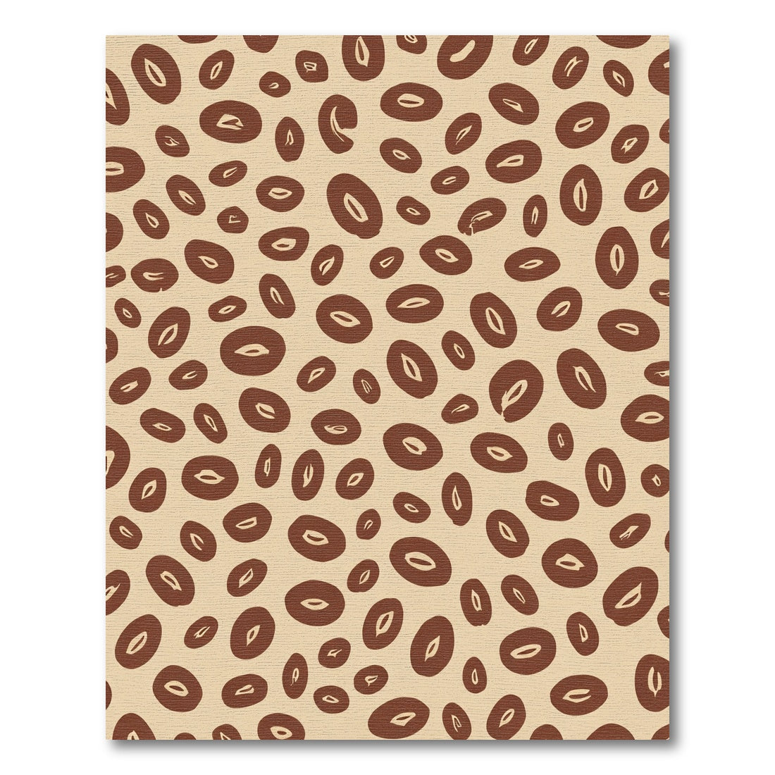 Brown Oval Speckled Earth Tone Rug