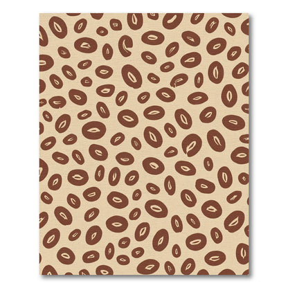 Brown Oval Speckled Earth Tone Rug