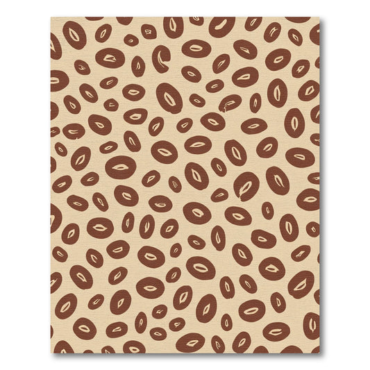Brown Oval Speckled Earth Tone Rug