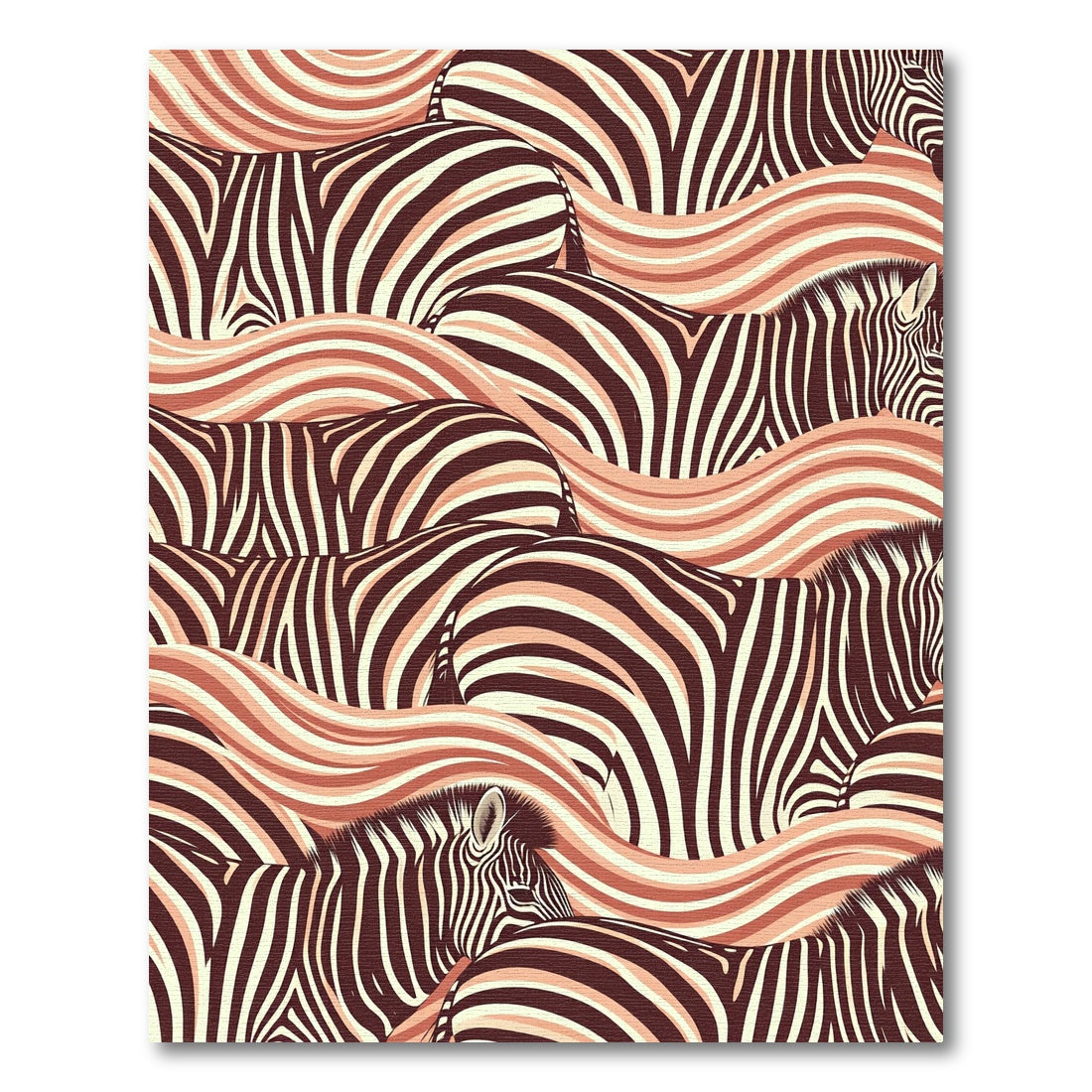 Zebra Stripe Abstract Wave Rug