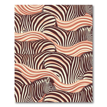 Zebra Stripe Abstract Wave Rug
