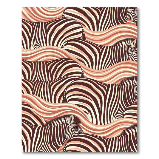 Zebra Stripe Abstract Wave Rug