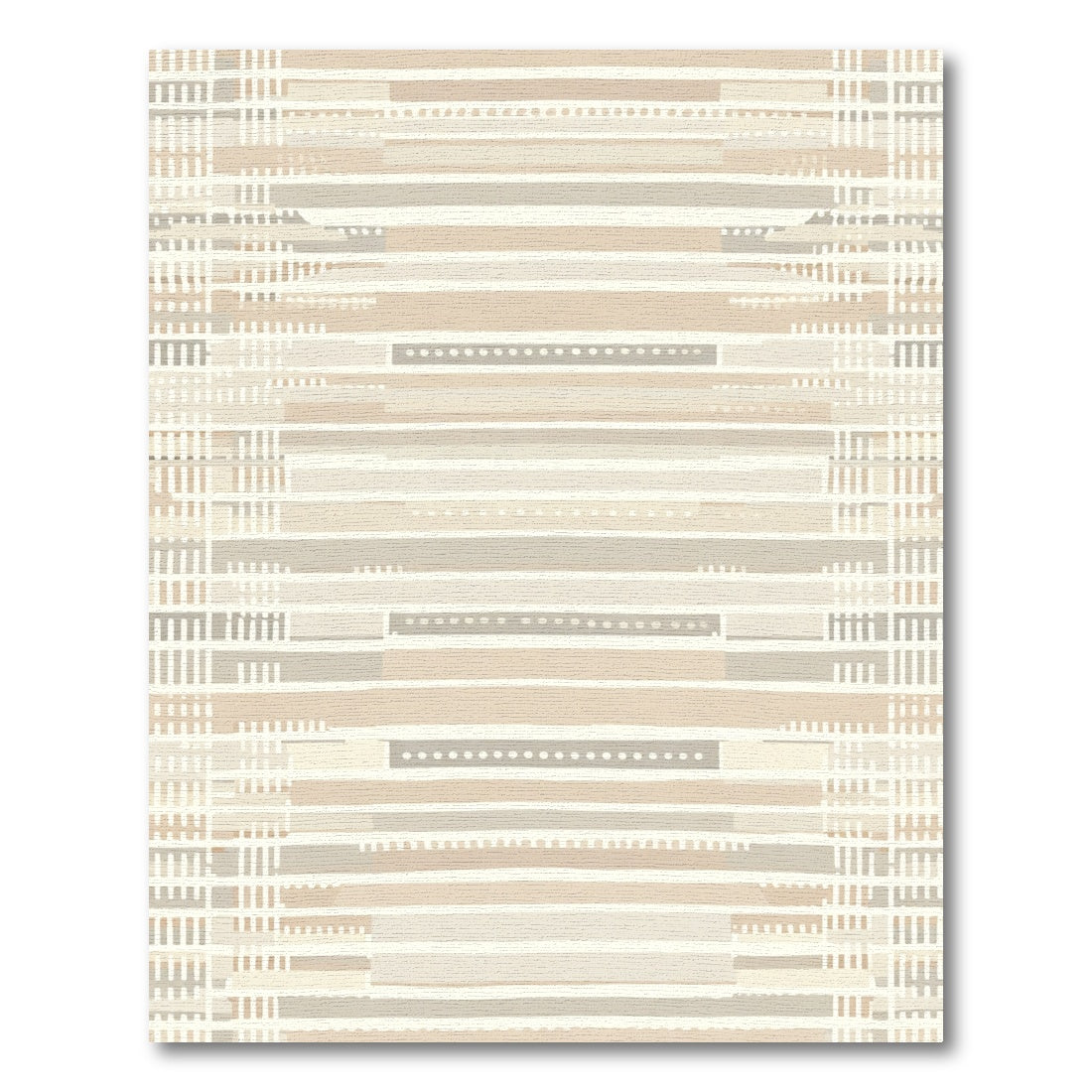 Soft Neutral Stripe Texture Rug
