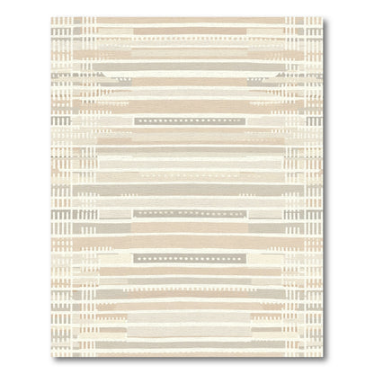 Soft Neutral Stripe Texture Rug