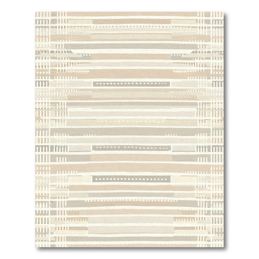 Soft Neutral Stripe Texture Rug
