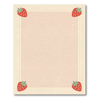 Strawberry Pink Polka Dot Washable Area Rug