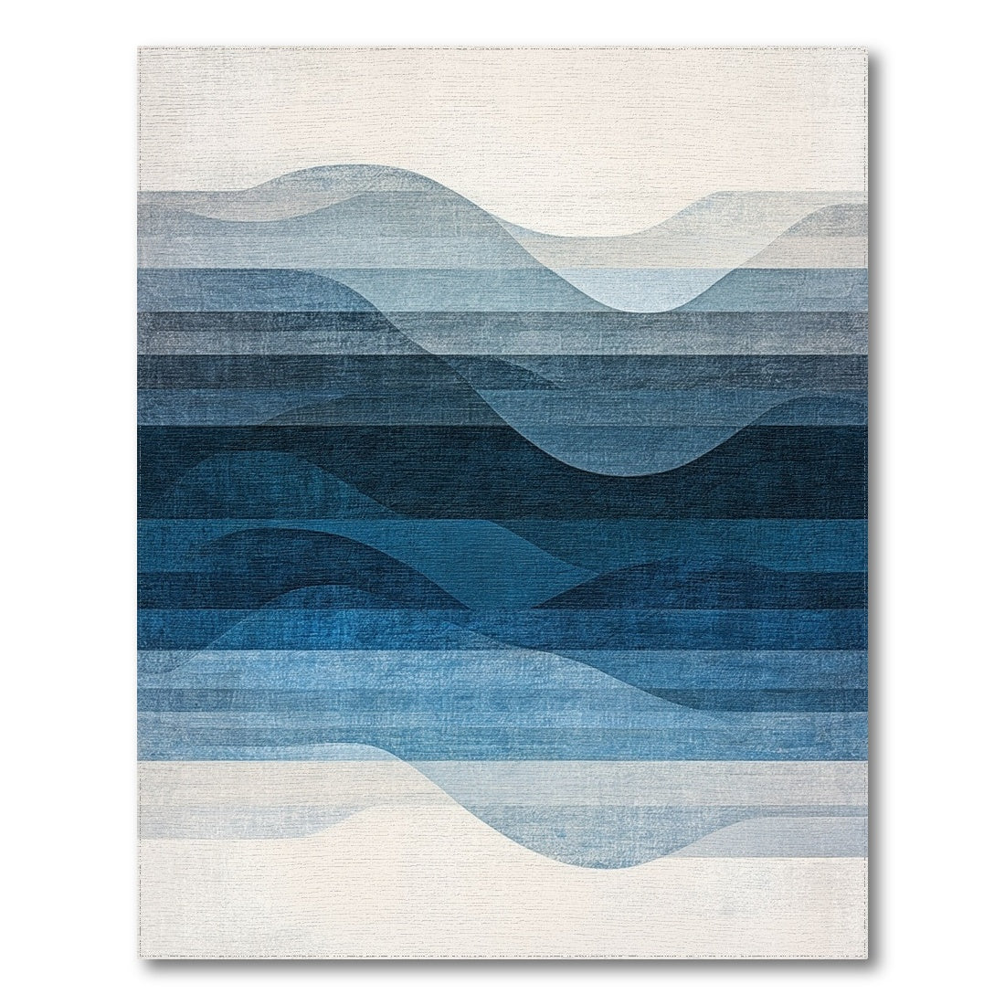 Blue Wave Abstract No. 13 Area Rug