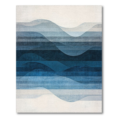 Blue Wave Abstract No. 13 Area Rug