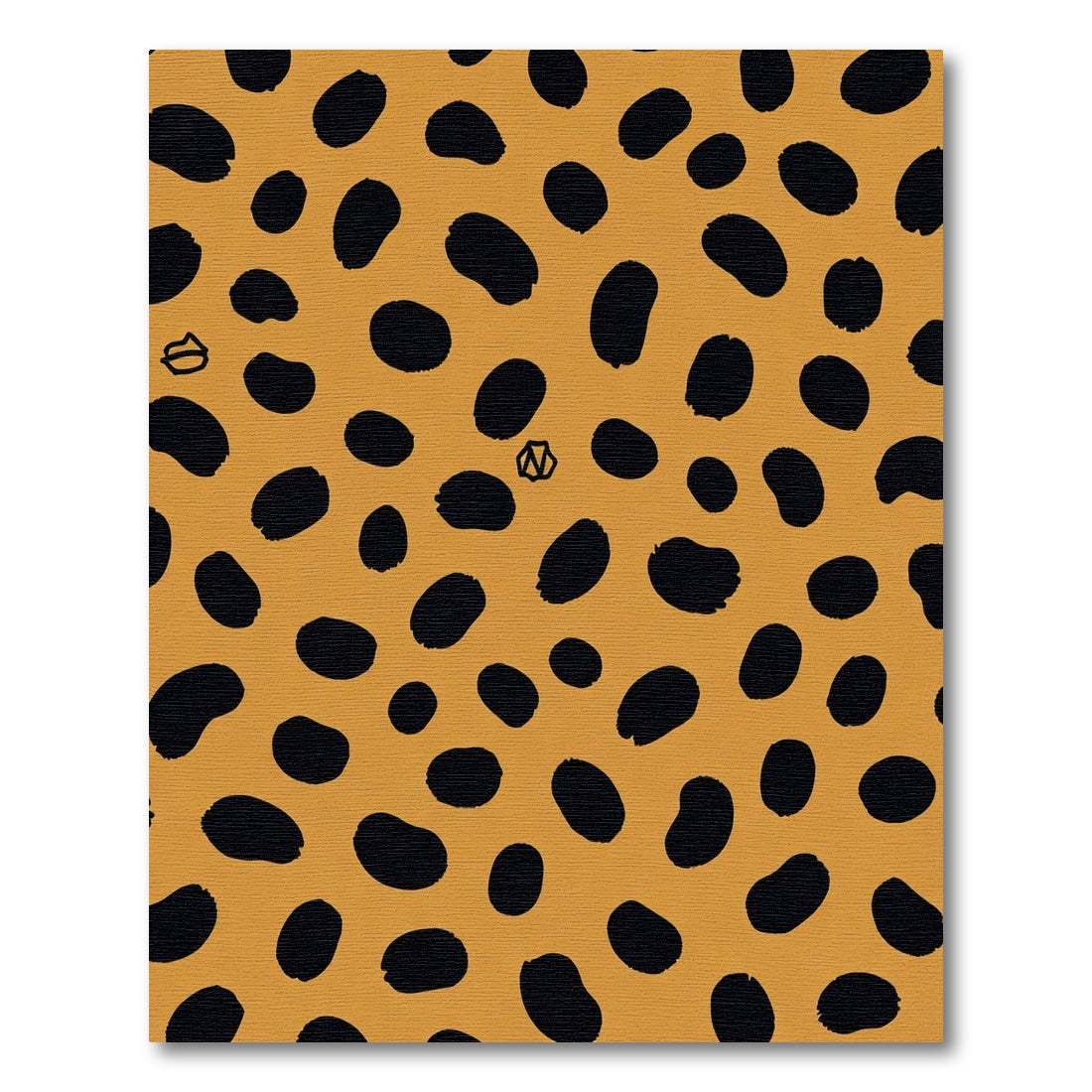 Bold Black Spot Mustard Yellow Rug