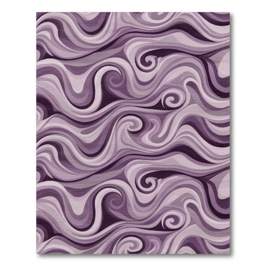 Purple Swirl Abstract Area Rug