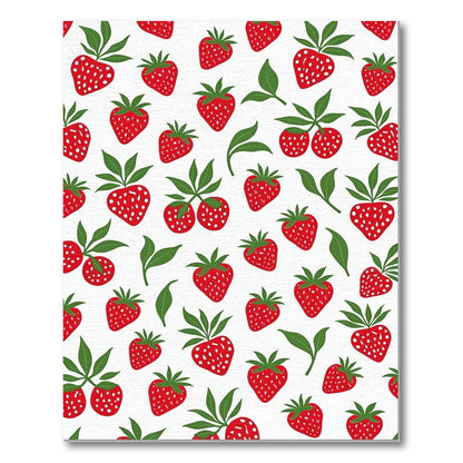 Red Strawberry Garden Pattern Rug