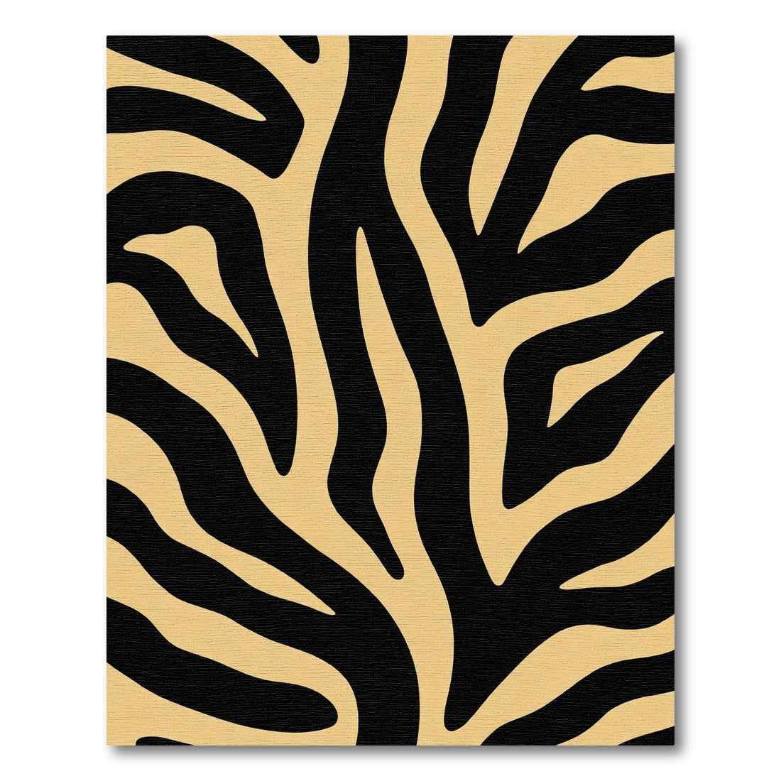 Bold Black Gold Zebra Stripe Rug
