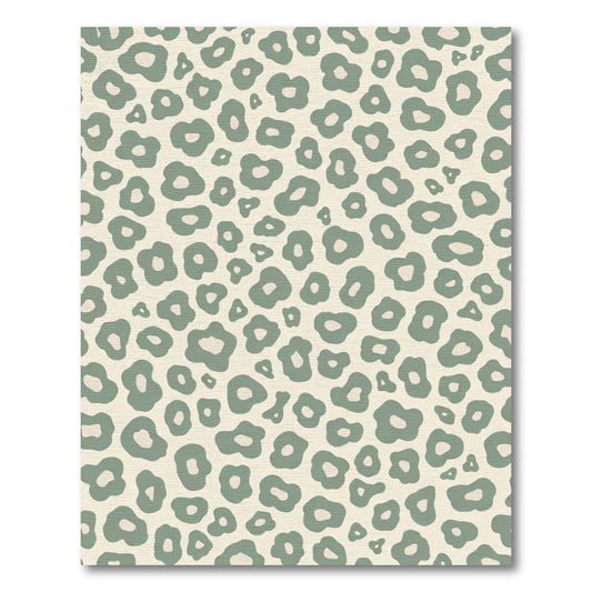 Sage Leopard Spots Abstract Rug