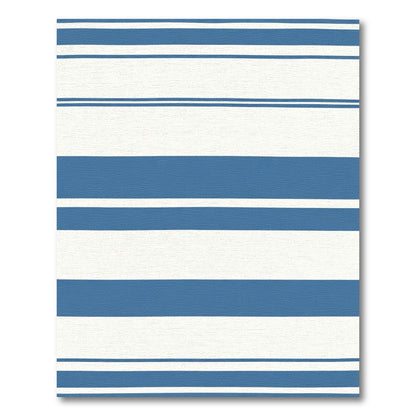 Classic Blue White Striped Rug